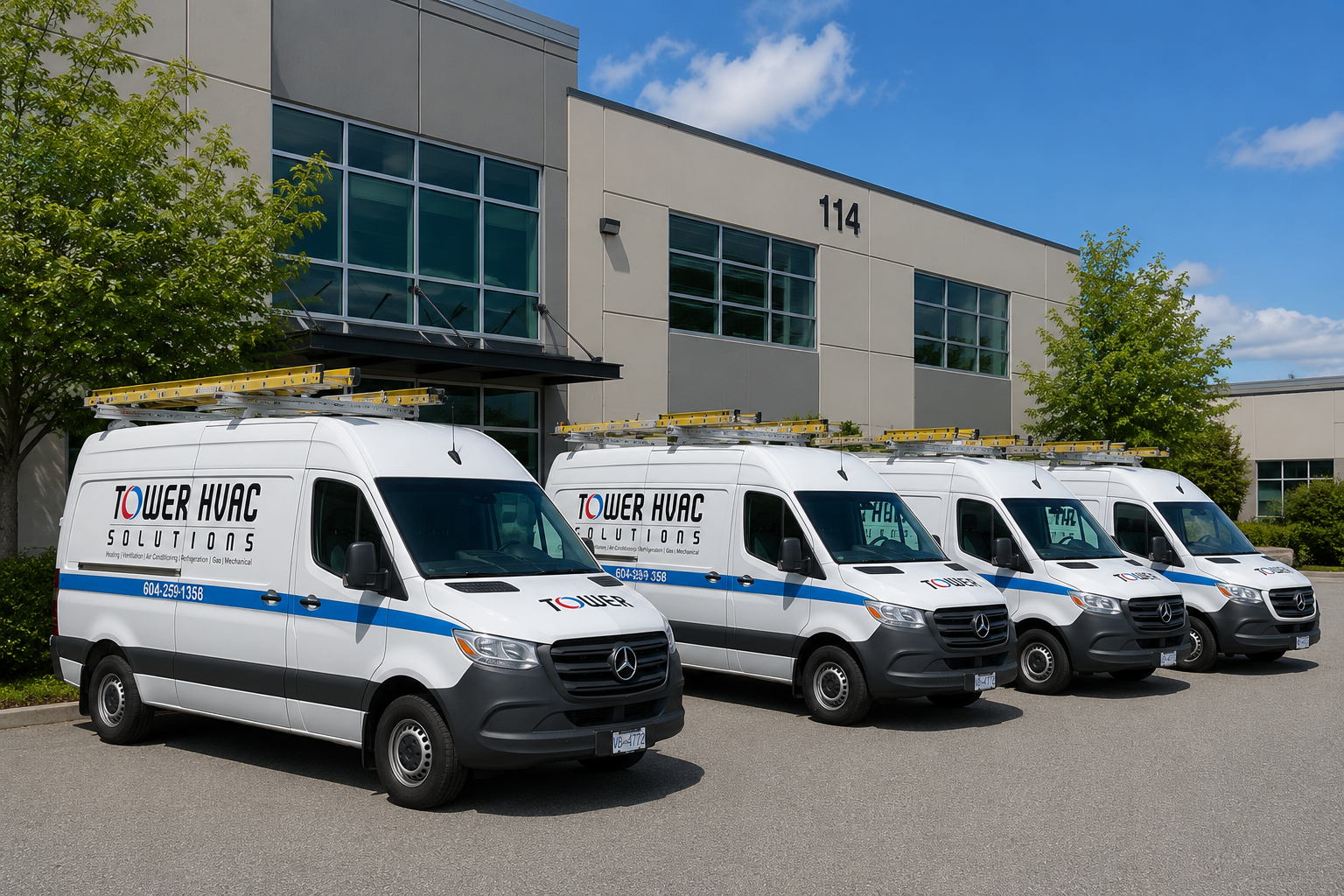 Tower HVAC Fleet Tower HVAC Vans